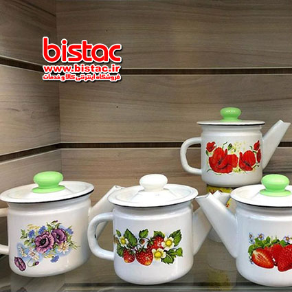One liter enamel teapot-bistac-ir09