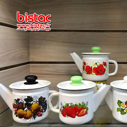 One liter enamel teapot-bistac-ir10