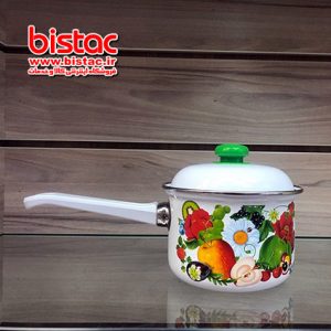 1 liter glazed pot Steel edge handle (Russia)-bistac-ir02