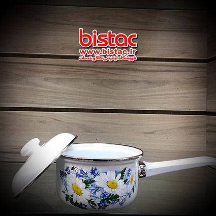 1 liter glazed pot Steel edge handle (Russia)-bistac-ir07