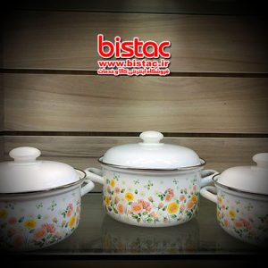 6-piece glazed service (Russia)  Small flowers Steel edge-bistac-ir01