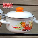 2 liter glazed pot Steel edge (Russia)-bistac-ir09