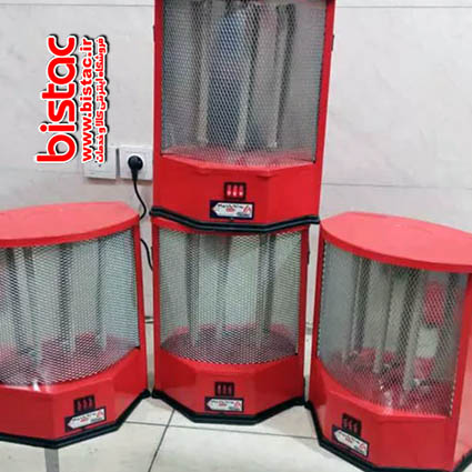 Three-flame electric standing heater-bistac-ir02