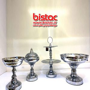 Haft Sin Plaza tablecloth - 4 pieces of silver-bistac-ir01