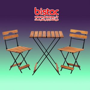 Tamila folding table set, double folding chair-bistac-ir00